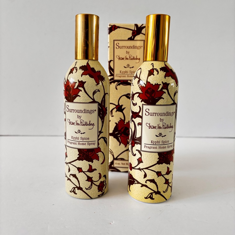 Diane Von Furstenberg Surroundings Kyphi Spice Home Spray Lot 2 Vintage *Read